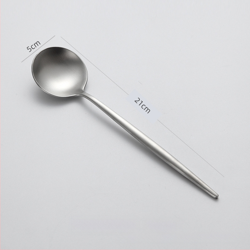 304 nerūdijančio plieno peilių, šakutė ir šaukštų rinkinys vakarietiškam stalui, šiuolaikinis minimalistinis stilius, Hemp wheel poliravimas