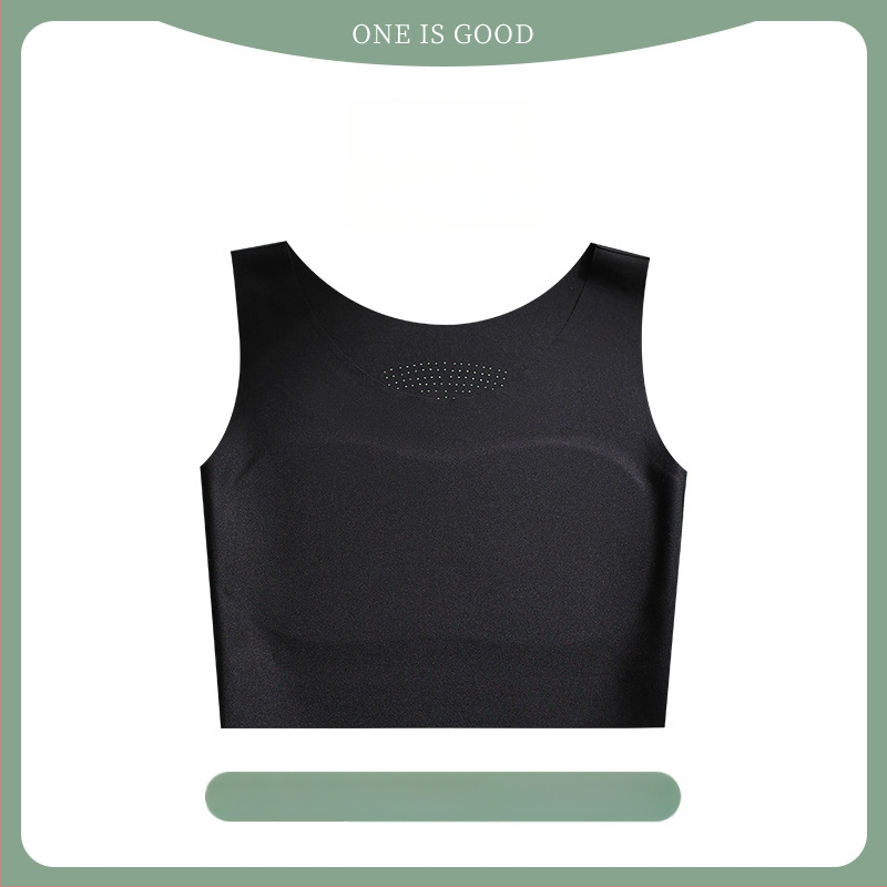 Bešveidė liemenėlė-vest, kvėpuojanti ir patogi, su fiksuotomis dvigubomis petnešėlėmis, plonos formuojančios kaušelius su medvilnine įdėklu, audinys: nailonas-spandeks