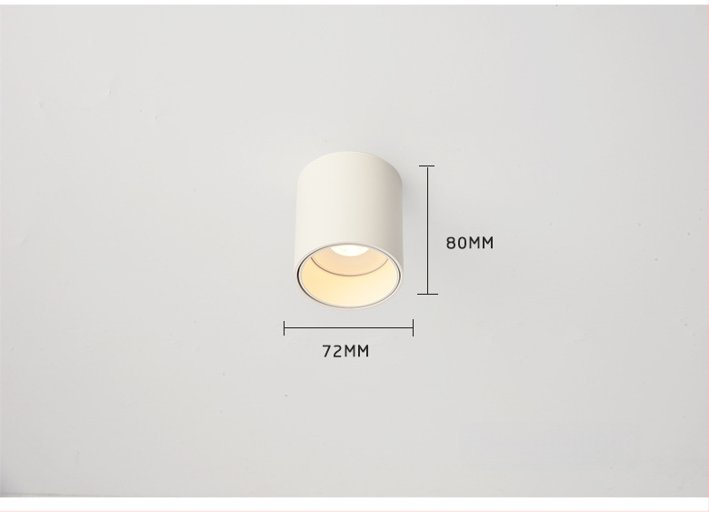 Pinton LED anti-glare ümmargune avatud paigaldusvalgusti, alumiiniumkorpus, 220V, CRI ≥ 90