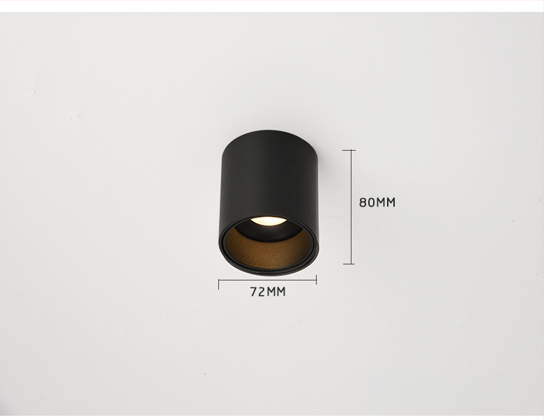 Pinton LED anti-glare ümmargune avatud paigaldusvalgusti, alumiiniumkorpus, 220V, CRI ≥ 90