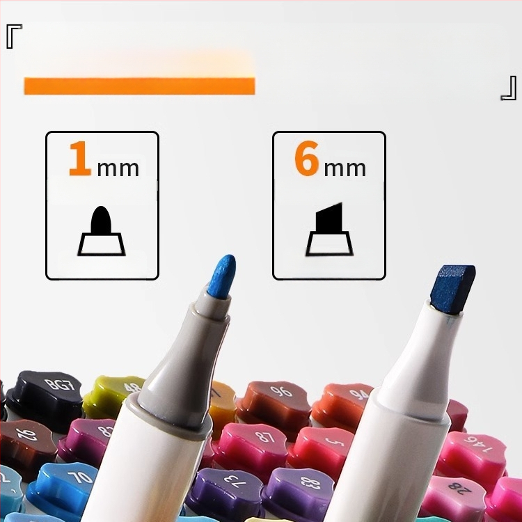 Deli maisto kokybės žymeklis vaikams, dvigubomis galvomis, plaunamas, vandens pagrindu, nekenksmingas