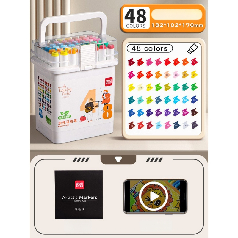 Deli maisto kokybės žymeklis vaikams, dvigubomis galvomis, plaunamas, vandens pagrindu, nekenksmingas