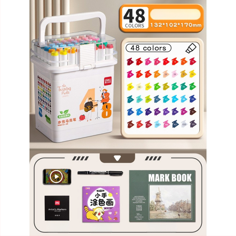 Deli maisto kokybės žymeklis vaikams, dvigubomis galvomis, plaunamas, vandens pagrindu, nekenksmingas