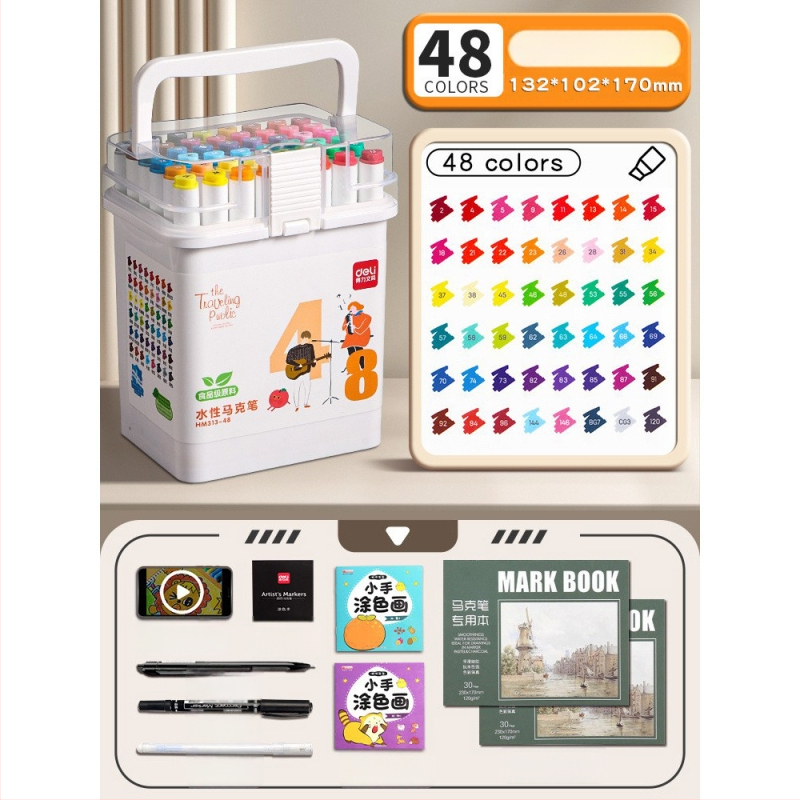 Deli maisto kokybės žymeklis vaikams, dvigubomis galvomis, plaunamas, vandens pagrindu, nekenksmingas