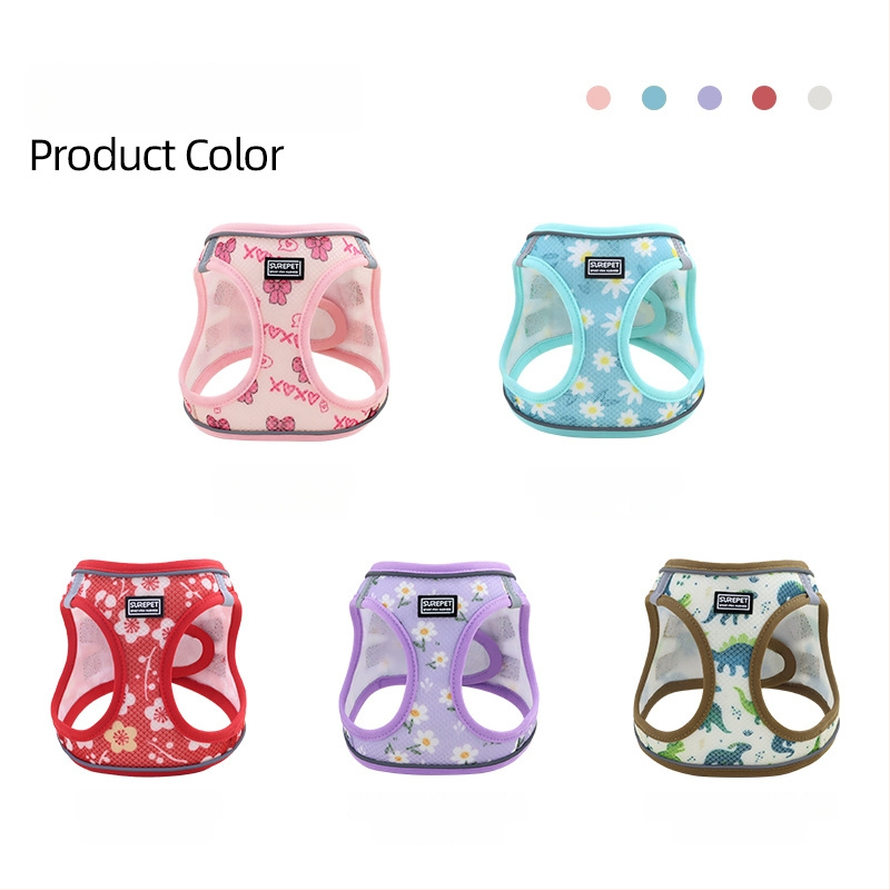 Šuns krūtinės diržas su atšvaitais, patogus, kvėpuojantis, atsparus lūžimui (Poliesteris; krūtinės diržas; neatsiskleidžia; 200 vnt.)