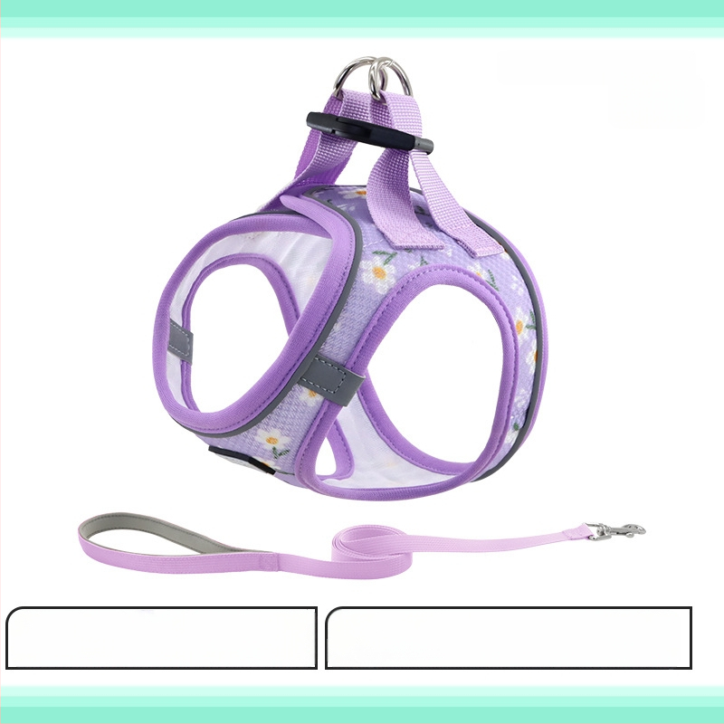 Šuns krūtinės diržas su atšvaitais, patogus, kvėpuojantis, atsparus lūžimui (Poliesteris; krūtinės diržas; neatsiskleidžia; 200 vnt.)