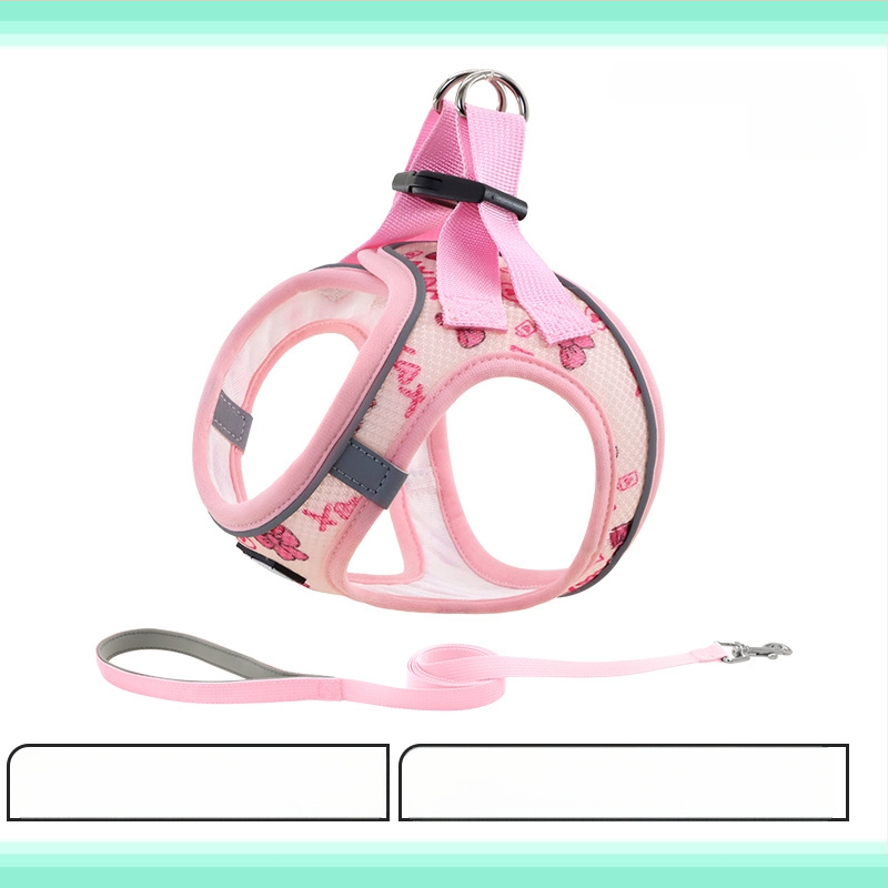 Šuns krūtinės diržas su atšvaitais, patogus, kvėpuojantis, atsparus lūžimui (Poliesteris; krūtinės diržas; neatsiskleidžia; 200 vnt.)