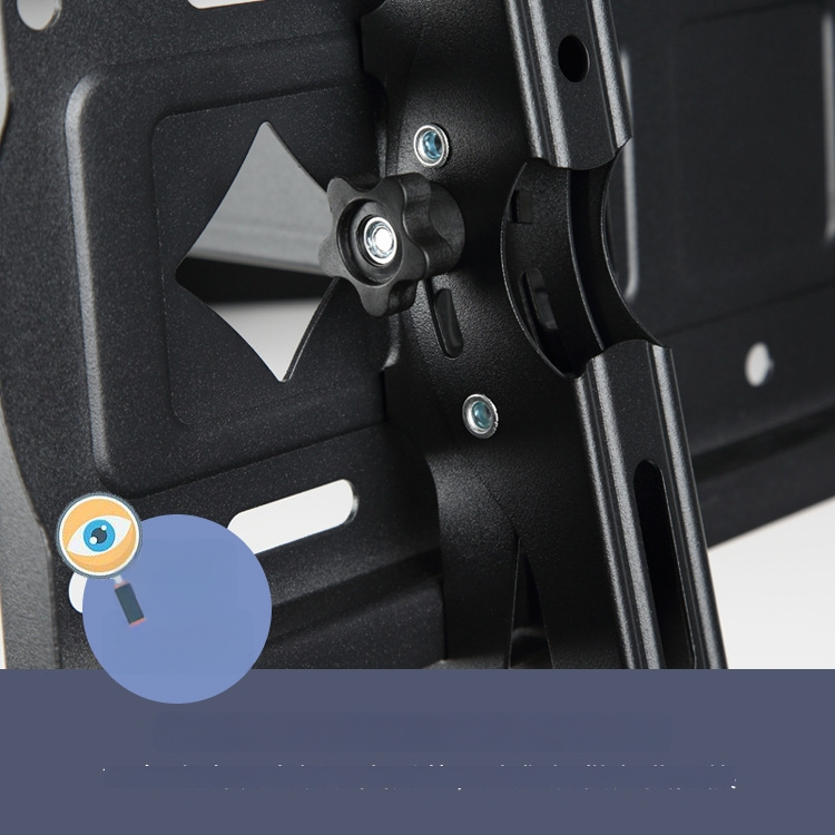 Šešių rankų teleskopinis TV stovas su pakrypimo reguliavimu, SPCC plienas, 15 kg+ talpa, tinka sieninei tvirtinimui, Morijiang