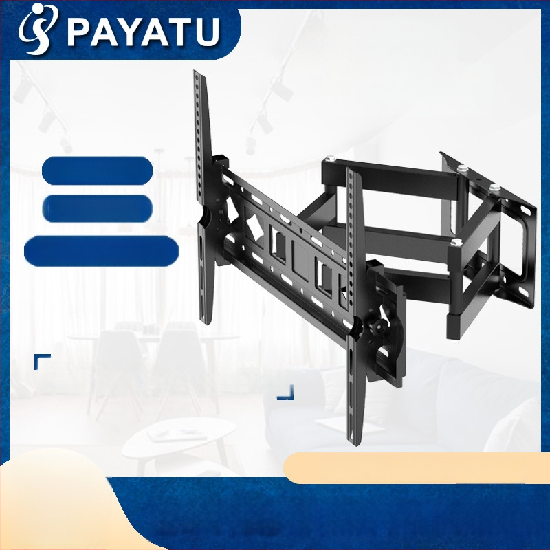 Šešių rankų teleskopinis TV stovas su pakrypimo reguliavimu, SPCC plienas, 15 kg+ talpa, tinka sieninei tvirtinimui, Morijiang