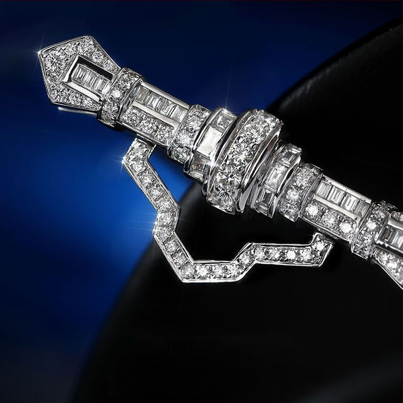 Varinė brošė su bangų ir U formos dizainu, elektroplatinė, INS stilius, unisex aksesuaras