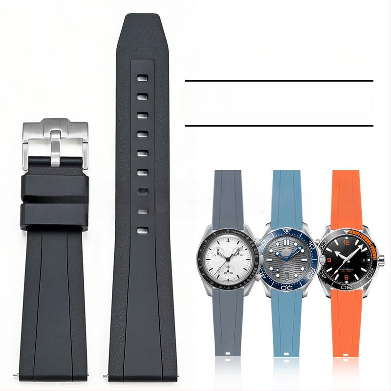 šķidrā silikona pulksteņa siksna Omega Seamaster 300, ātra atvienošana, putekļu izturība, universāla piestiprināšana — Cheung Kei