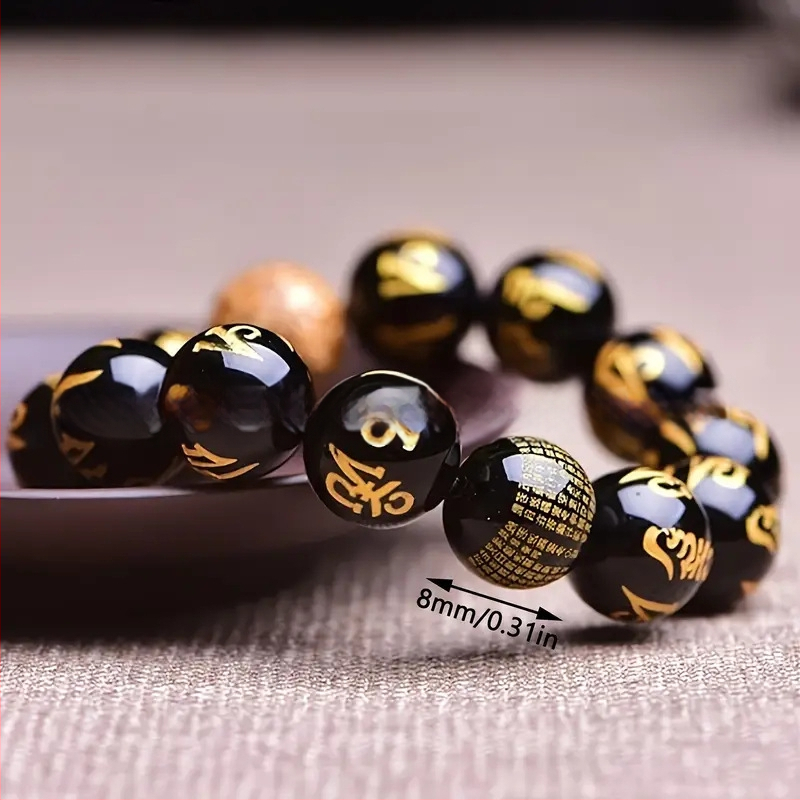 Apyrankė – unisex klasikinis šventojo įkvėpimo motyvas, stiklo karoliukai ir lazurito karoliukai, rankų darbo