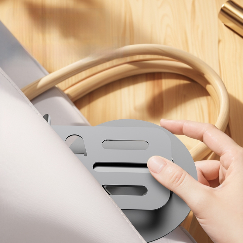 Sulankstomas stalinis laikiklis telefonui ir planšetėms – metalinis, minimalistinio stiliaus, skirtas staliniam naudojimui