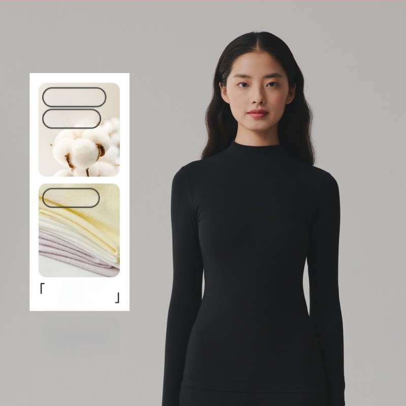 Grynas medvilnės terminis topas - apvalus kaklas, ilgos rankovės, bazinis sluoksnis arba gali būti dėvimas kaip išorinis apdaras, viengubas sluoksnis, 181-200 g/m², 95-100% medvilnė