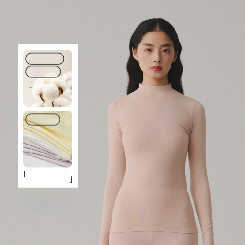 Grynas medvilnės terminis topas - apvalus kaklas, ilgos rankovės, bazinis sluoksnis arba gali būti dėvimas kaip išorinis apdaras, viengubas sluoksnis, 181-200 g/m², 95-100% medvilnė