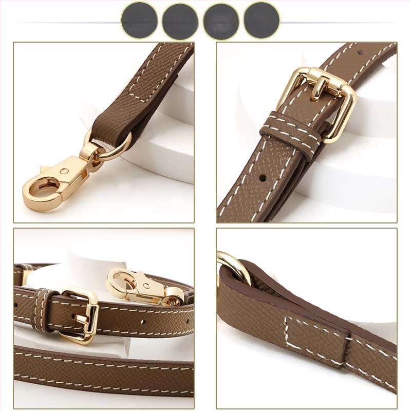 Pečių diržas maišui, tikra oda, pirmo sluoksnio veršienos oda, vieno tono dizainas, 2024 m. pavasaris