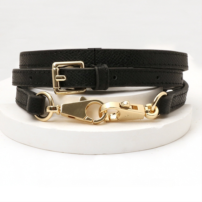 Pečių diržas maišui, tikra oda, pirmo sluoksnio veršienos oda, vieno tono dizainas, 2024 m. pavasaris