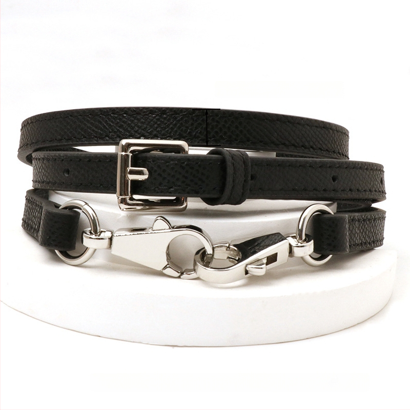 Pečių diržas maišui, tikra oda, pirmo sluoksnio veršienos oda, vieno tono dizainas, 2024 m. pavasaris