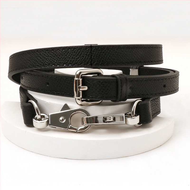 Pečių diržas maišui, tikra oda, pirmo sluoksnio veršienos oda, vieno tono dizainas, 2024 m. pavasaris