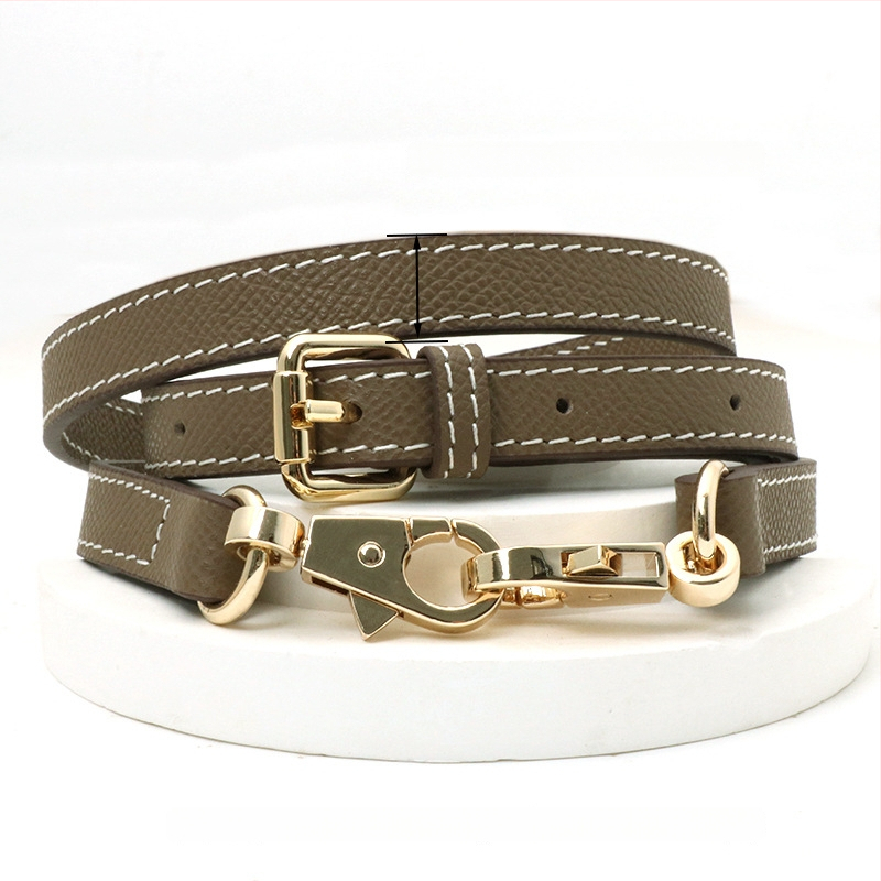 Pečių diržas maišui, tikra oda, pirmo sluoksnio veršienos oda, vieno tono dizainas, 2024 m. pavasaris