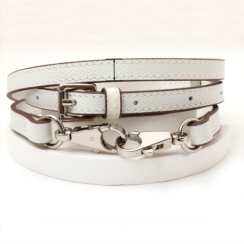 Pečių diržas maišui, tikra oda, pirmo sluoksnio veršienos oda, vieno tono dizainas, 2024 m. pavasaris