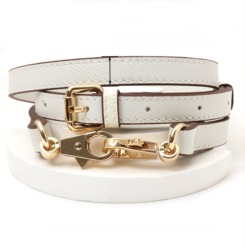 Pečių diržas maišui, tikra oda, pirmo sluoksnio veršienos oda, vieno tono dizainas, 2024 m. pavasaris