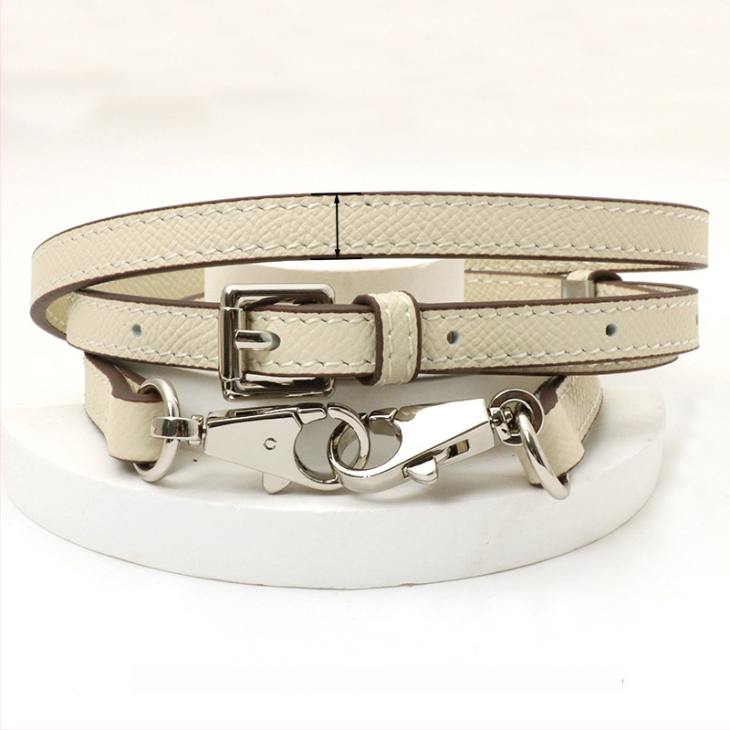 Pečių diržas maišui, tikra oda, pirmo sluoksnio veršienos oda, vieno tono dizainas, 2024 m. pavasaris