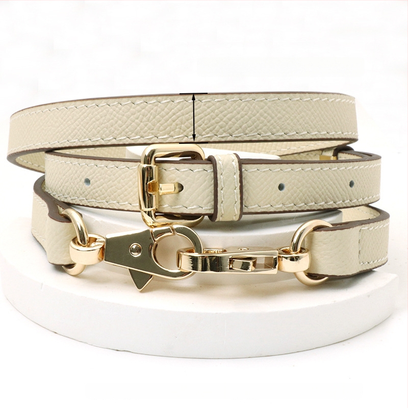 Pečių diržas maišui, tikra oda, pirmo sluoksnio veršienos oda, vieno tono dizainas, 2024 m. pavasaris