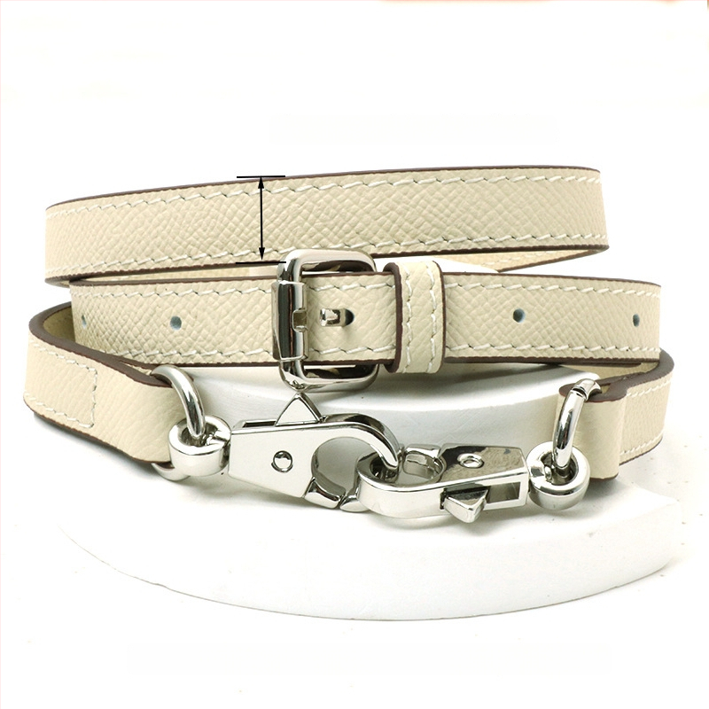 Pečių diržas maišui, tikra oda, pirmo sluoksnio veršienos oda, vieno tono dizainas, 2024 m. pavasaris