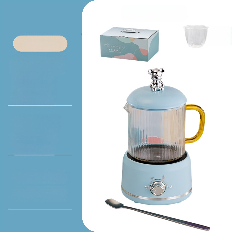 Elektrinis sveikas potas su borosilikato stiklu, 650 ml, 220V, 360W, Išmanus laikmatis su automatinio išjungimo funkcija, Elektroninis termostatas