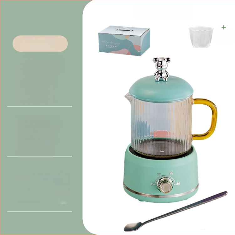 Elektrinis sveikas potas su borosilikato stiklu, 650 ml, 220V, 360W, Išmanus laikmatis su automatinio išjungimo funkcija, Elektroninis termostatas