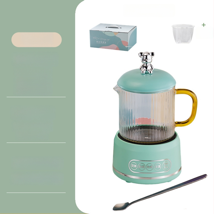 Elektrinis sveikas potas su borosilikato stiklu, 650 ml, 220V, 360W, Išmanus laikmatis su automatinio išjungimo funkcija, Elektroninis termostatas