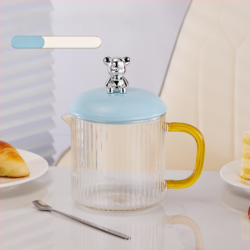 Elektrinis sveikas potas su borosilikato stiklu, 650 ml, 220V, 360W, Išmanus laikmatis su automatinio išjungimo funkcija, Elektroninis termostatas