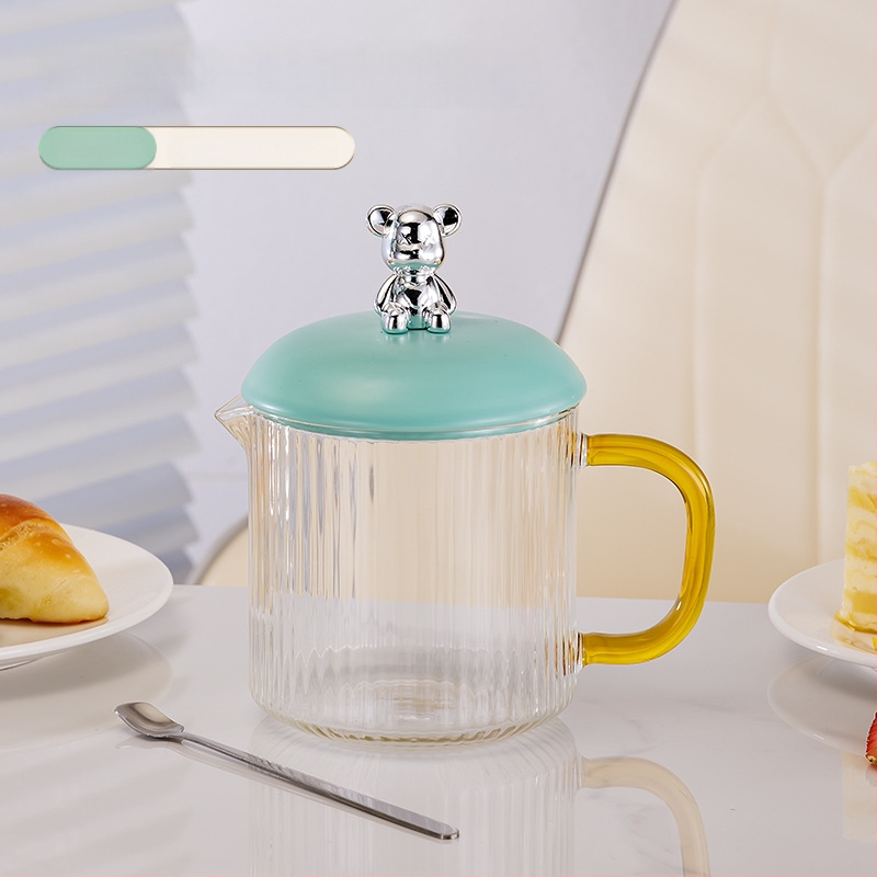 Elektrinis sveikas potas su borosilikato stiklu, 650 ml, 220V, 360W, Išmanus laikmatis su automatinio išjungimo funkcija, Elektroninis termostatas