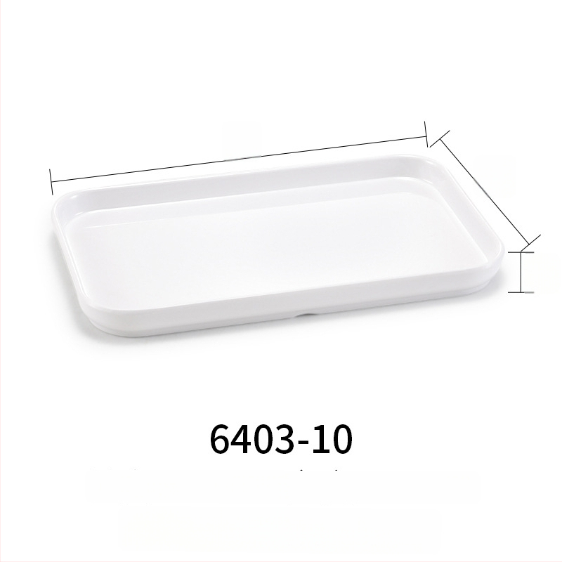 Melaminė plokščia lėkštė, stačiakampio formos, japonų stiliaus, plastikinė lėkštė su porceliano imitacija, personalizavimas galimas