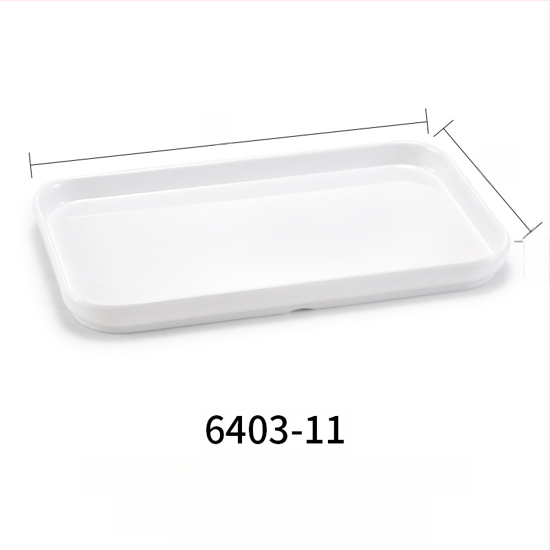 Melaminė plokščia lėkštė, stačiakampio formos, japonų stiliaus, plastikinė lėkštė su porceliano imitacija, personalizavimas galimas