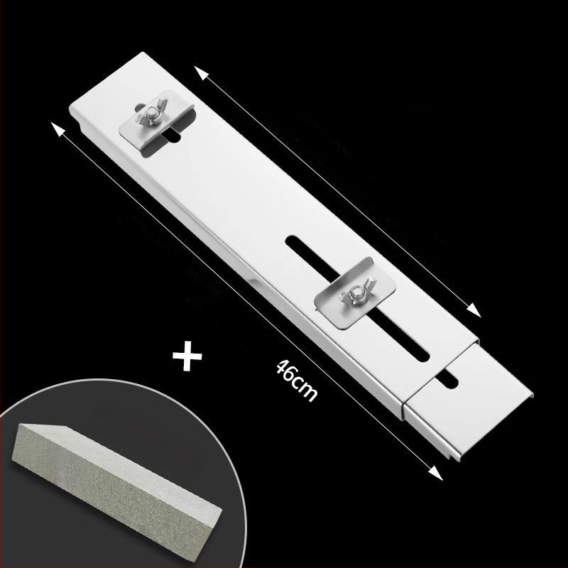 Nerūdijančio plieno peilių šlifavimo laikiklis su pagrindu šlifuokliams, reguliuojamas, tvirtas, ypač stora konstrukcija