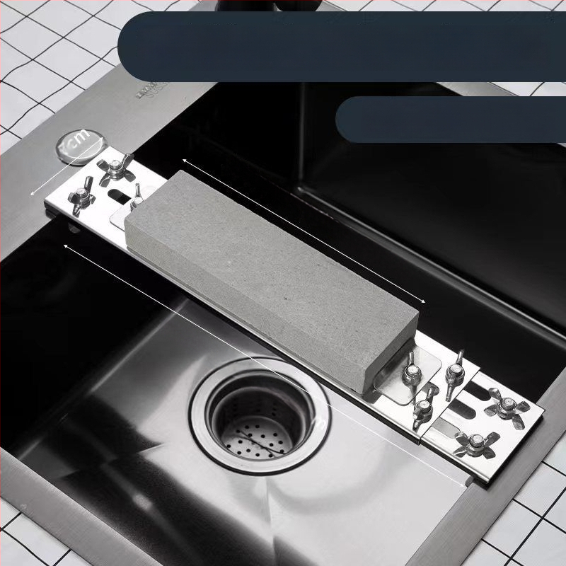 Nerūdijančio plieno peilių šlifavimo laikiklis su pagrindu šlifuokliams, reguliuojamas, tvirtas, ypač stora konstrukcija