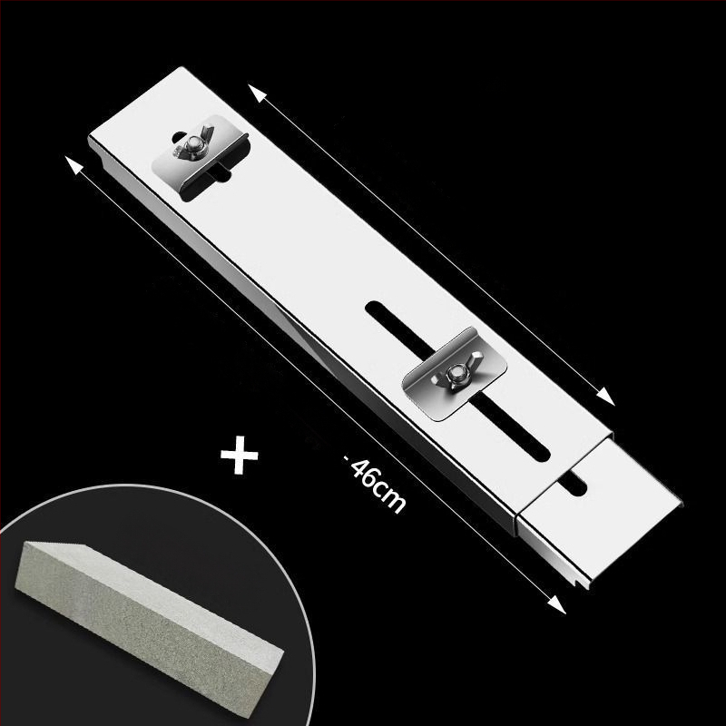 Nerūdijančio plieno peilių šlifavimo laikiklis su pagrindu šlifuokliams, reguliuojamas, tvirtas, ypač stora konstrukcija