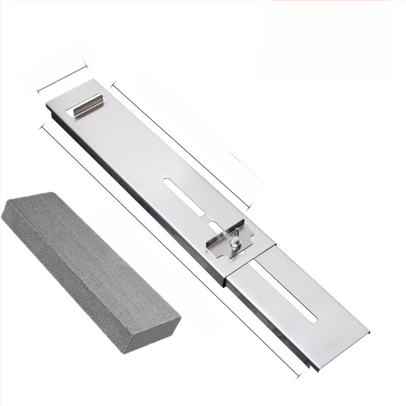 Nerūdijančio plieno peilių šlifavimo laikiklis su pagrindu šlifuokliams, reguliuojamas, tvirtas, ypač stora konstrukcija