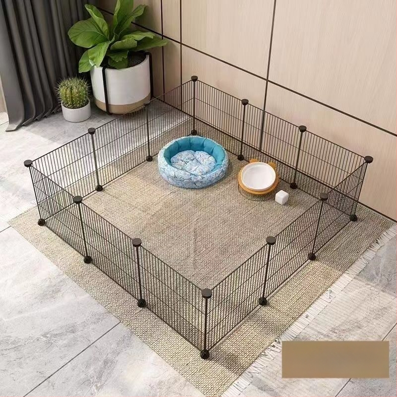 Mažų naminių gyvūnėlių vielos tinklo narvas su moduliniais paneliais – anti pabėgimui