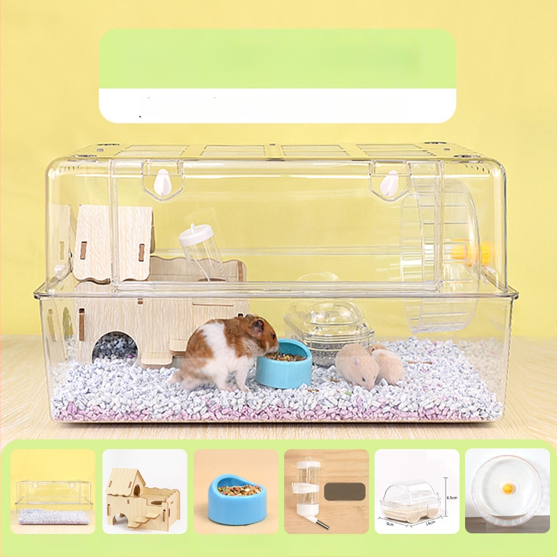 Skaidrus plastikinis hamsterio narvas