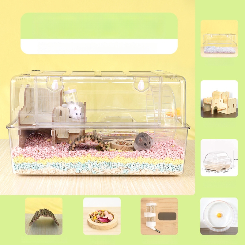 Skaidrus plastikinis hamsterio narvas