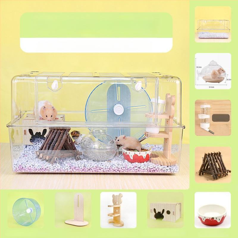 Skaidrus plastikinis hamsterio narvas