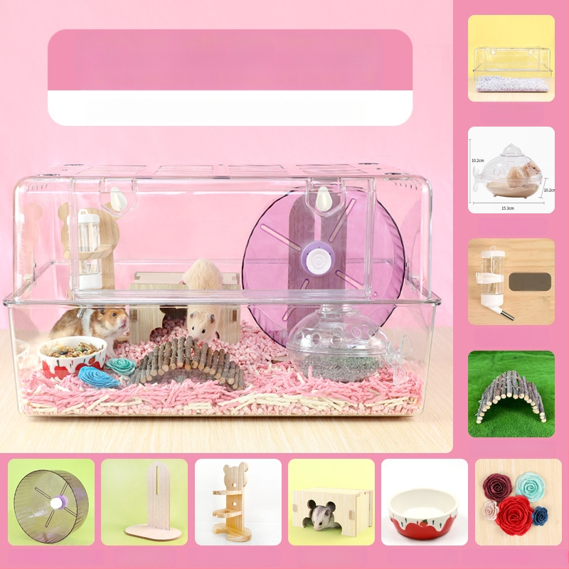 Skaidrus plastikinis hamsterio narvas