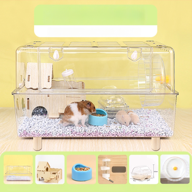 Skaidrus plastikinis hamsterio narvas