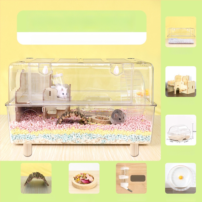 Skaidrus plastikinis hamsterio narvas