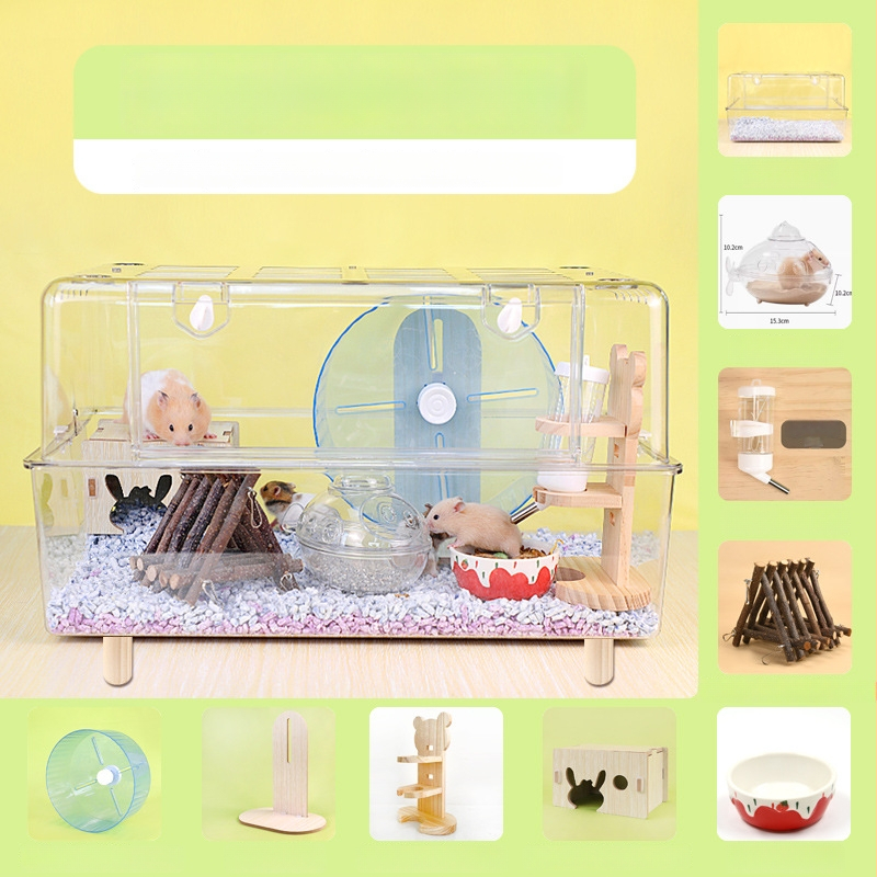 Skaidrus plastikinis hamsterio narvas