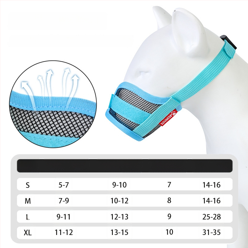 Šuns nosies kaukė – prieš įkandimą, prieš lojimą, kvėpuojanti, reguliuojama, su gėrimo funkcija