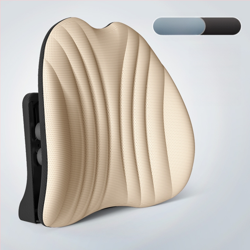 Ergonomiška juosmens atrama pagalvė biuro kėdei ir automobiliui, reguliuojama nugaros pagalvė su tinklo uždanga ir poliesterio užpildas
